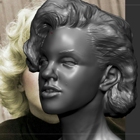 Marilyn Monroe 3d print bust - Thumbnail 4