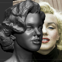 Marilyn Monroe 3d print bust - Thumbnail 7