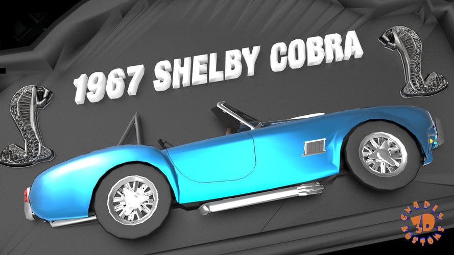 ​1967 Shelby Cobra Sign 3D Print 182221