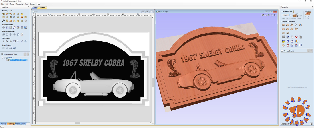 ​1967 Shelby Cobra Sign 3D Print 182222