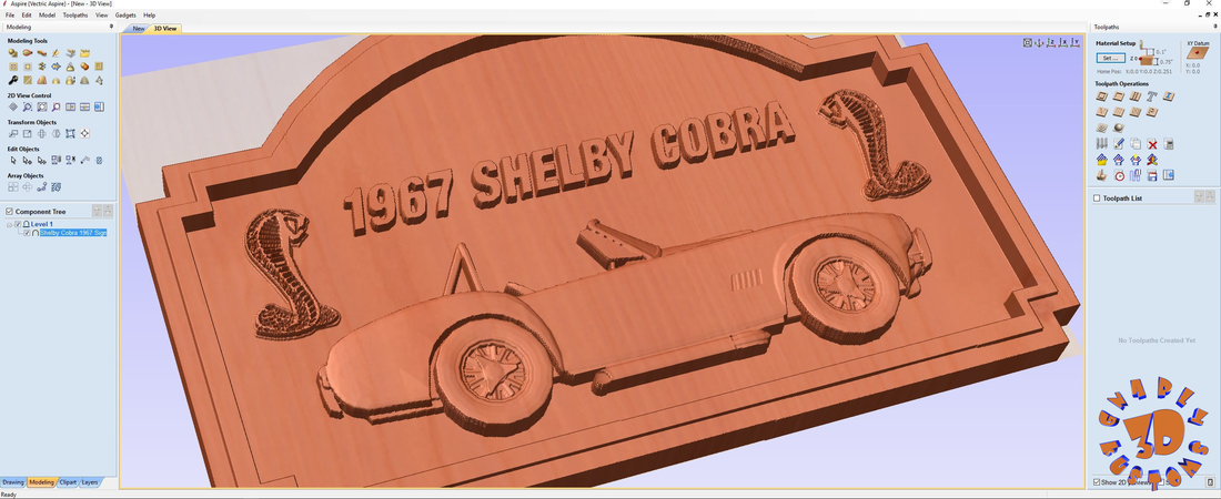 ​1967 Shelby Cobra Sign 3D Print 182223