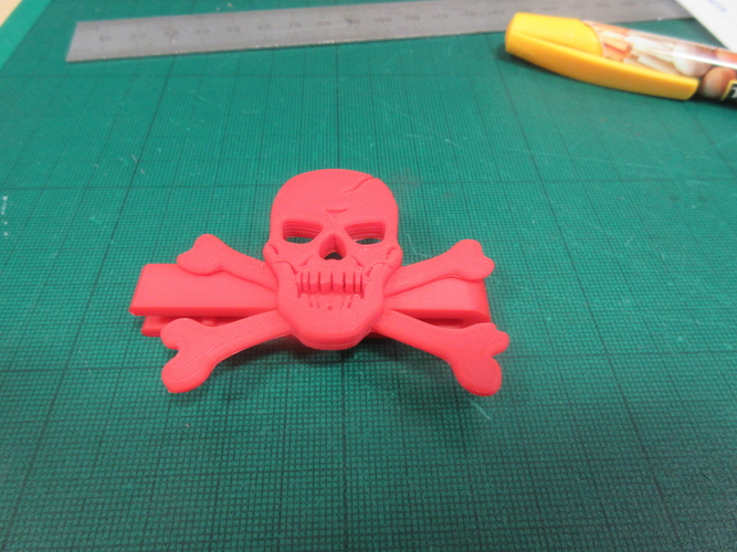 Skull & Cross bones Tieclip 3D Print 182334