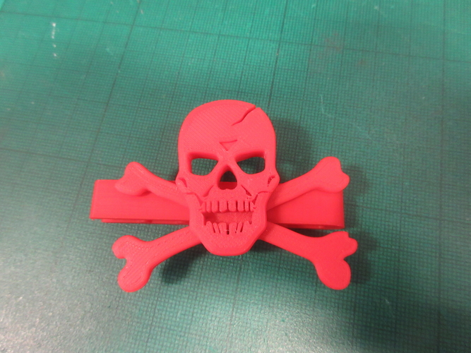 Skull & Cross bones Tieclip 3D Print 182335