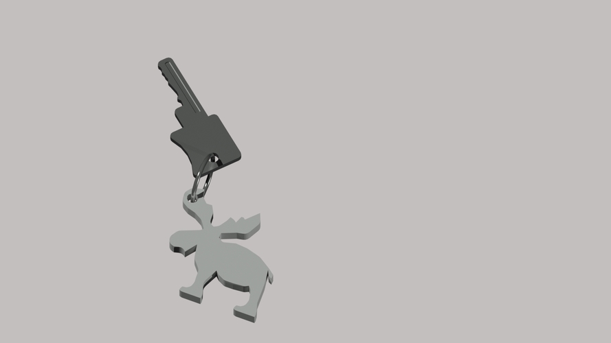 Xmas Moose Keychain 3D Print 182337