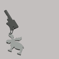 Small Xmas Moose Keychain 3D Printing 182337