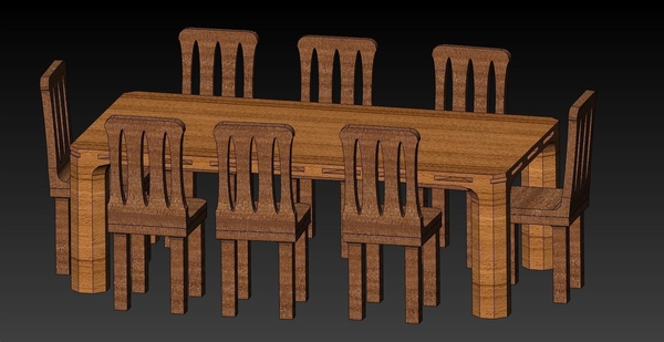 Doll House Furniture - Table1 & Chairs1 Kit