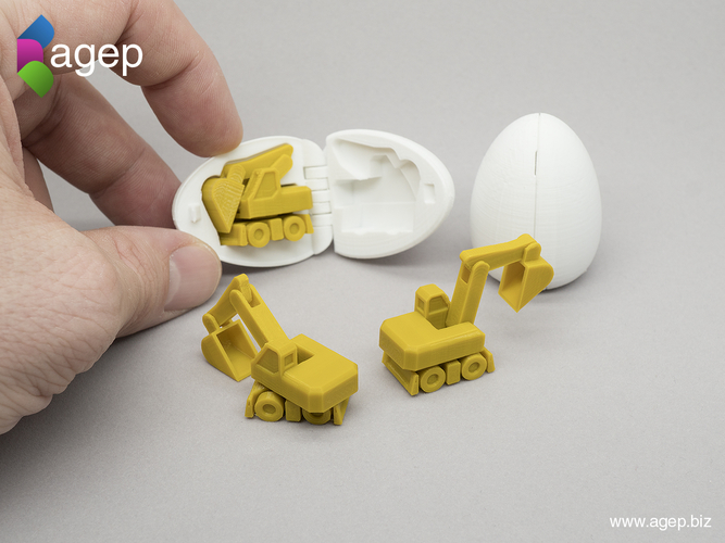 Surprise Egg #4 - Tiny Excavator 3D Print 182495