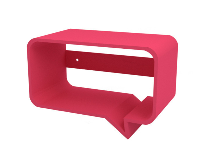 Text bubble key shelf