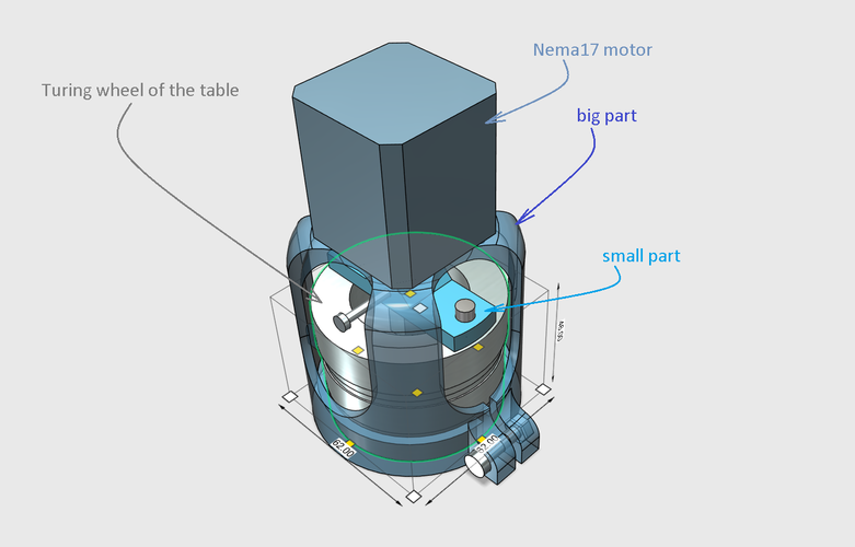 Nema 17 bracket for milling table