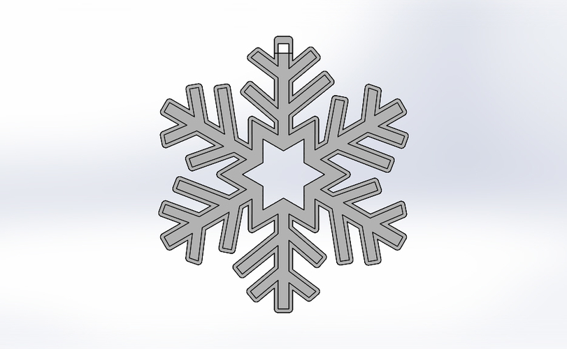 Snowflake-Holiday ornaments 3D Print 182665