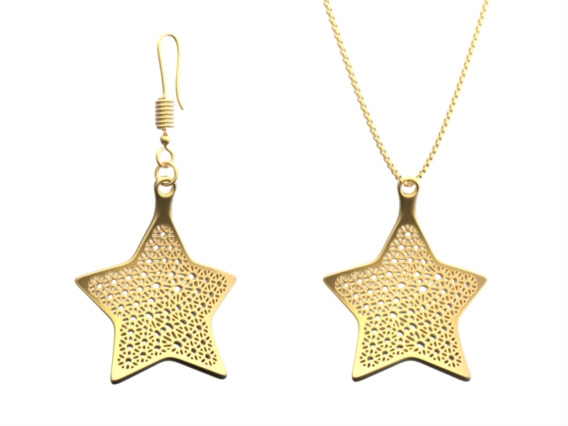 Earring and Necklace star Type 1