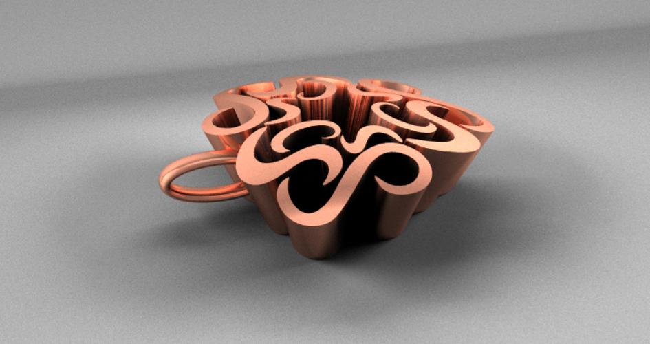 Pendant Flower 3D Print 18276