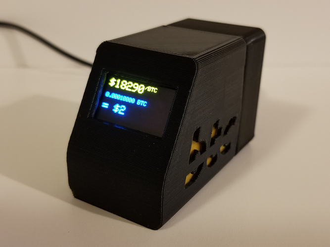 Bitcoin Ticker 3D Print 182779