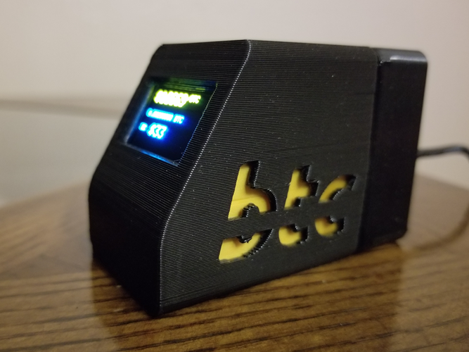 3d Printed Bitcoin Ticker By Mike Blakemore Pinshape