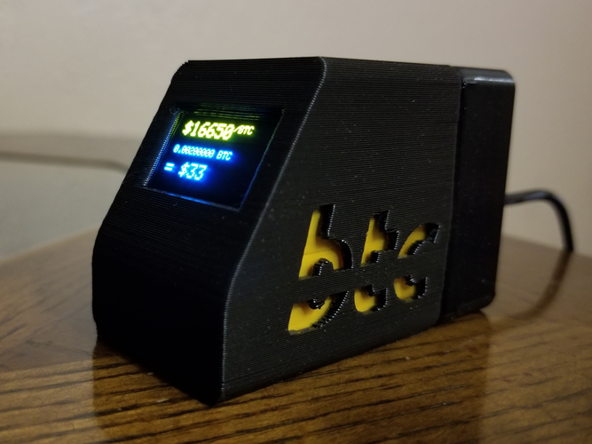 Bitcoin Ticker 3D Print 182782