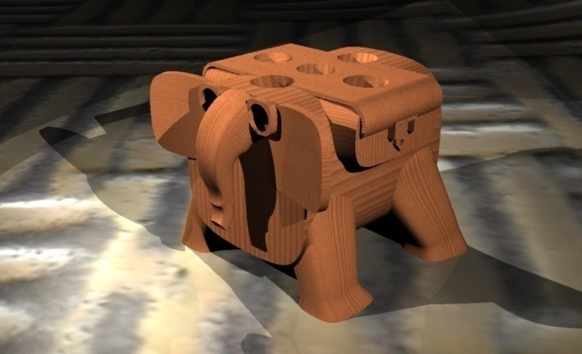 elephant penholder 3D Print 182837