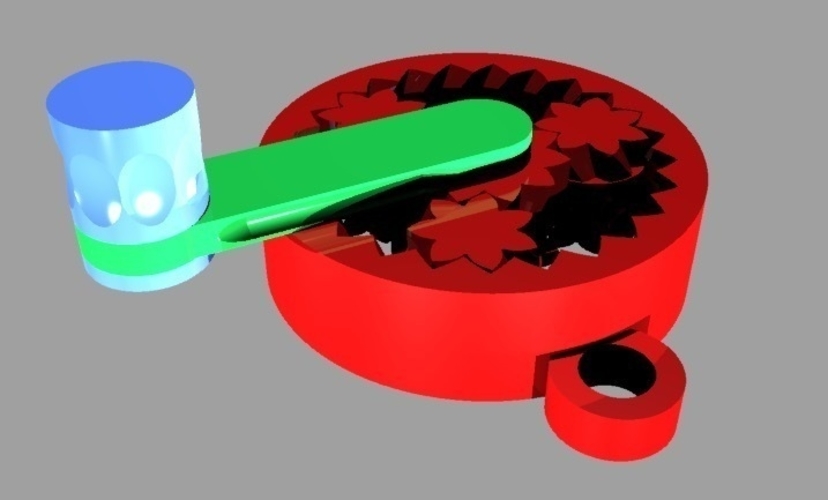 add the outer ring and the crank to turn "Peristaltic Pump" 3D Print 182862