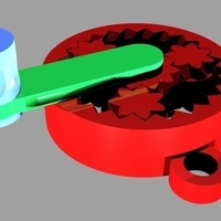 Small add the outer ring and the crank to turn "Peristaltic Pump" 3D Printing 182862
