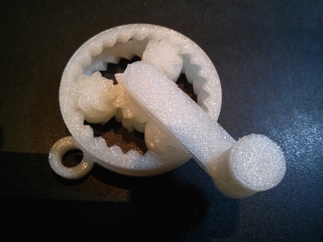 add the outer ring and the crank to turn "Peristaltic Pump" 3D Print 182863
