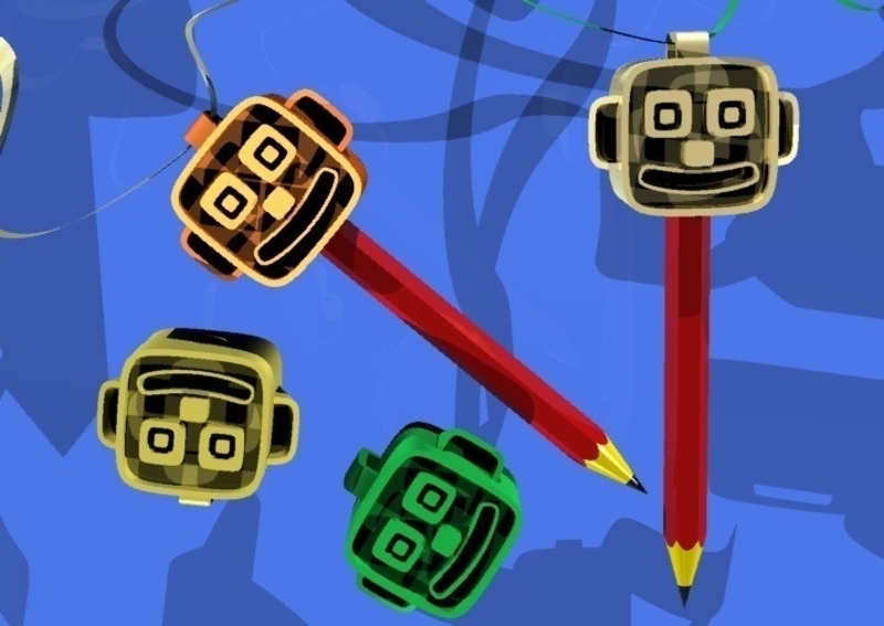 a pencil to hang on the neck