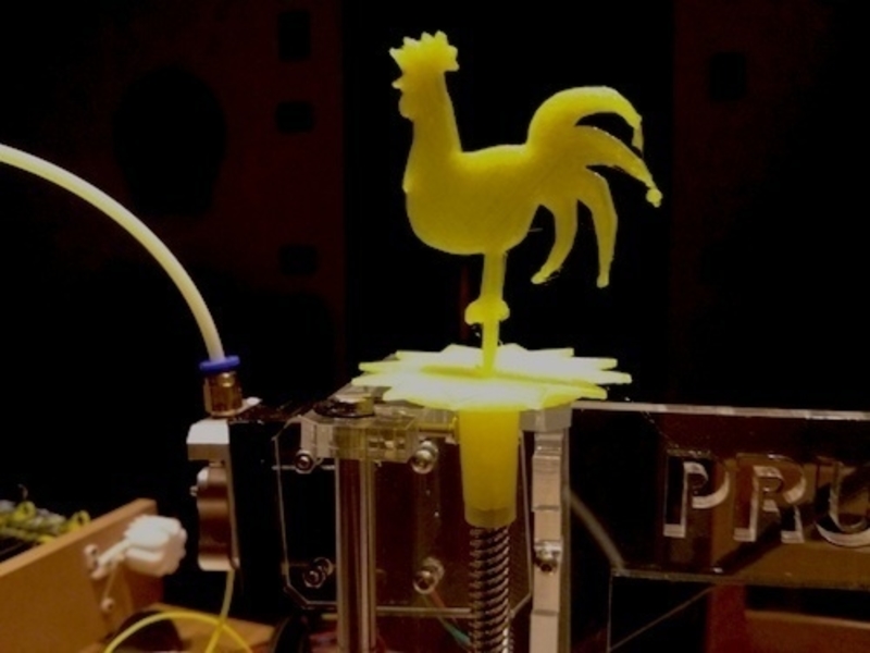 a cockerel for our 3d printer - un galletto per la nostra stampa