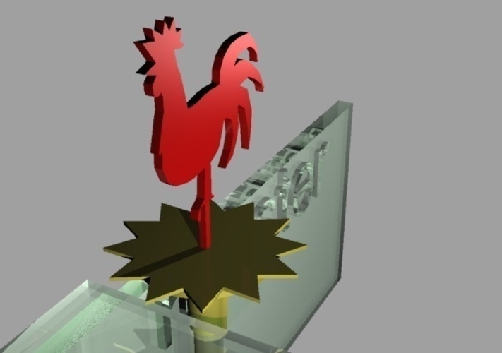 a cockerel for our 3d printer - un galletto per la nostra stampa 3D Print 182980