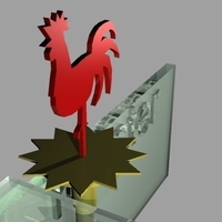 a cockerel for our 3d printer - un galletto per la nostra stampa - Thumbnail 2