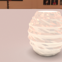  Geometric Rocky Vase - Thumbnail 1