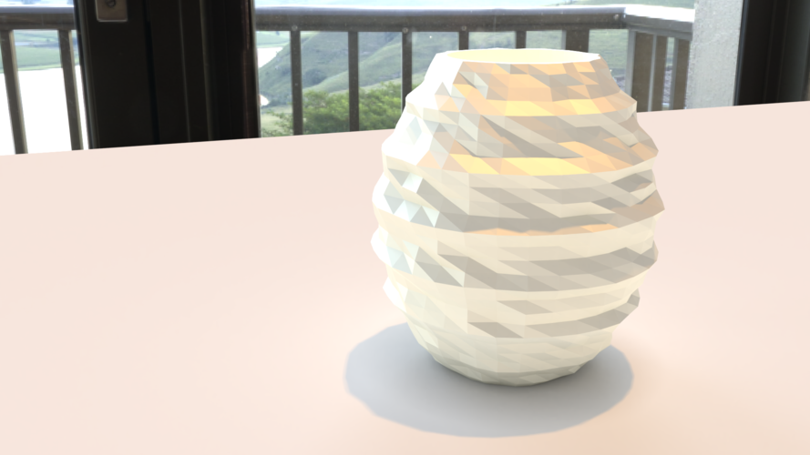  Geometric Rocky Vase 3D Print 183200