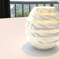 Small  Geometric Rocky Vase 3D Printing 183200