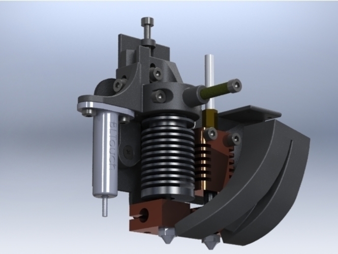 Dual Extruder for CR-10 (side by side version) 3D Print 183385