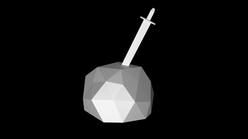 Low Poly King Arthur Sword
