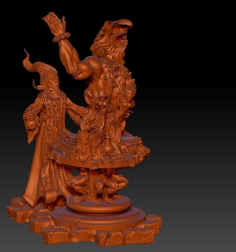 demon and a magician 3D print model 3D Print 183760