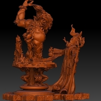 Small demon and a magician 3D print model 3D Printing 183763