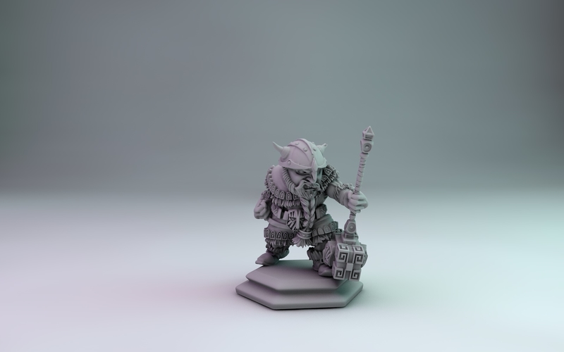 dwarf warrior 3D print model
