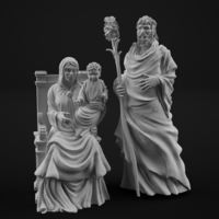 Holy family 3D print model - Thumbnail 3