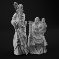 Holy family 3D print model - Thumbnail 10