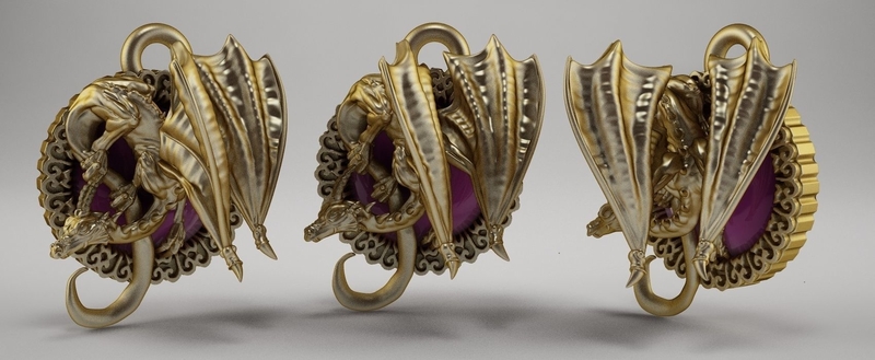 pendant Dragon 3D print model