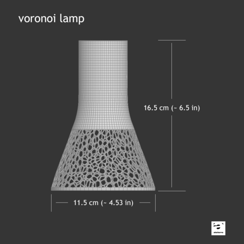 Voronoi shade for Ikea shade base 3D Print 183803