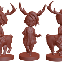 Small Reindeer Girl 3D Printing 184117
