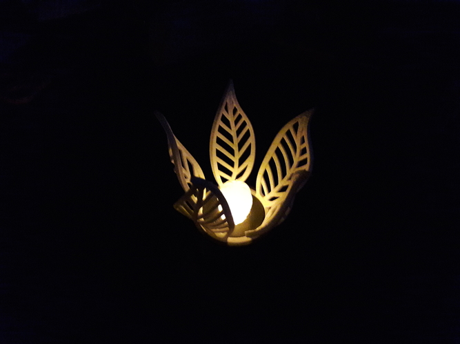 Leaves lamp (LED tealight) 3D Print 184151