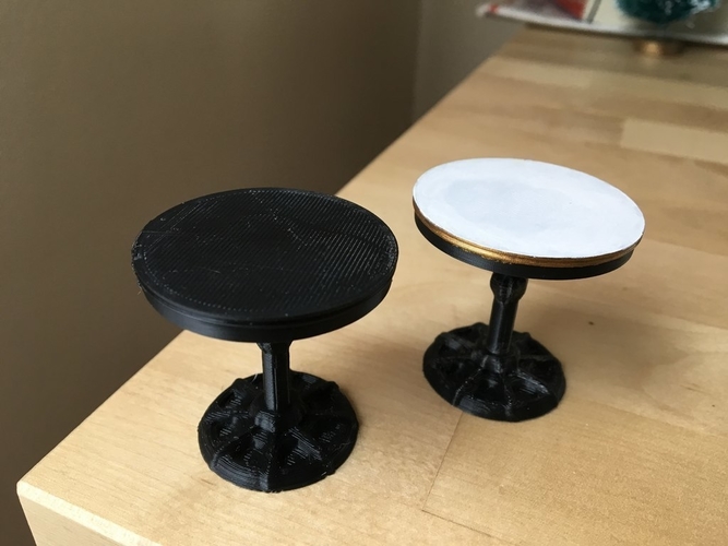 Wrought Iron Cafe Table (1:18 scale) 3D Print 184209