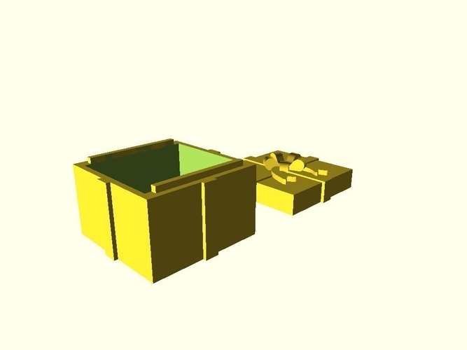 Holiday Present Box (1:18 scale) 3D Print 184218