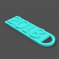 Small 2018 Key Chain 3D Printing 184222