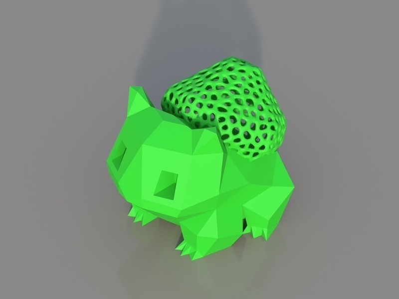 Low Poly Voronoi Hybrid Bulbasaur