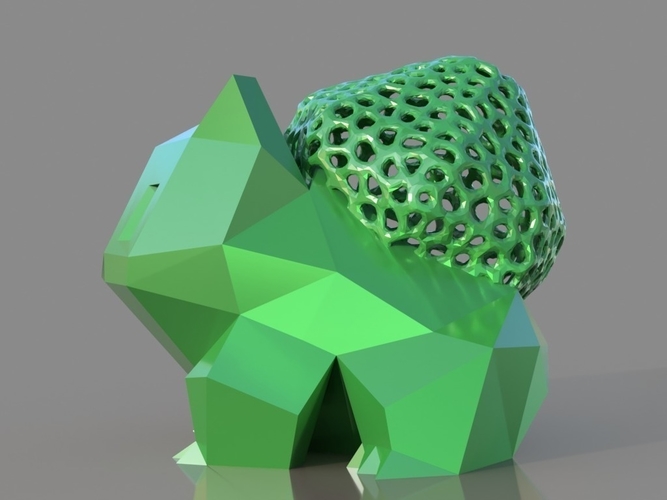 Low Poly Voronoi Hybrid Bulbasaur 3D Print 184225