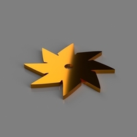 Small 8 Point Throwing Star 3D Printing 184239