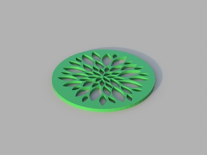 Floral Coaster 3D Print 184240