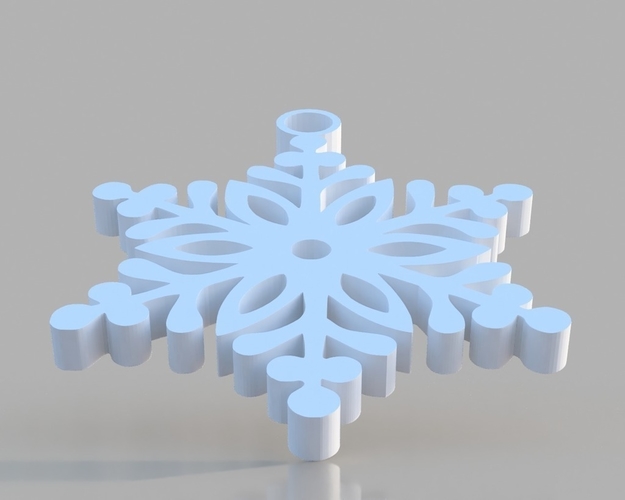 3D Printed Snowflake Ornament by TK3D Printing Pinshape