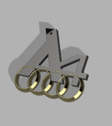 Audi A4 Logo 3D Print 184352